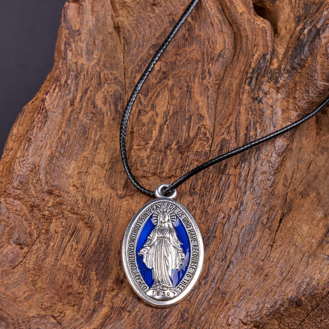 Christianartworkshop Halskette mit Anhänger „Wundertätige Medaille Unserer Lieben Frau“ im klassischen Stil - image 3