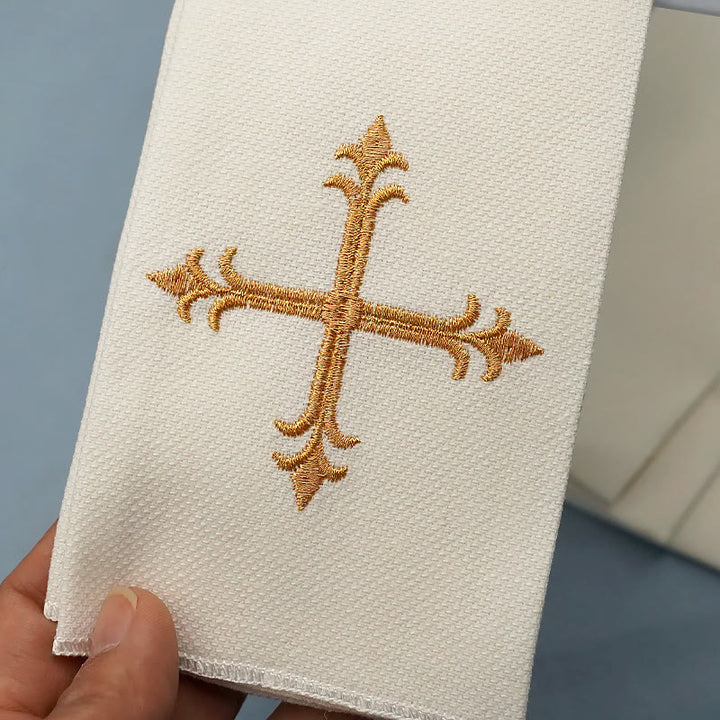 Christianartworkshop Göttliches Kreuz und Schriftrolle Kelchschleier & Purifikator-Set Religiöses Altarwäsche-Set