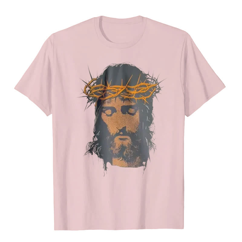 Christianartworkshop Grafik-T-Shirt mit Jesusgesicht und Dornenkrone