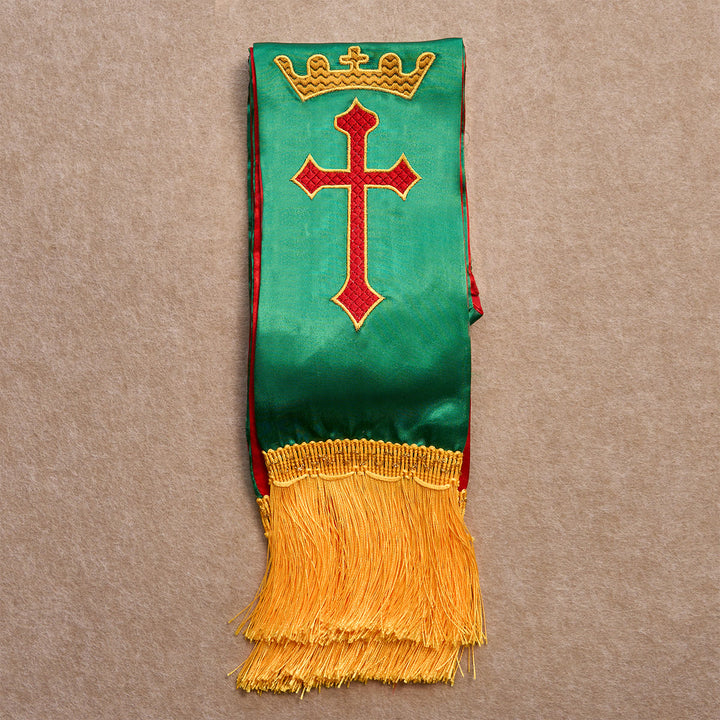 Christianartworkshop Grünes Kreuz-Kronen-Segensset mit goldenem Kruzifix und Schriftzug: Lebe in Hoffnung - image 4