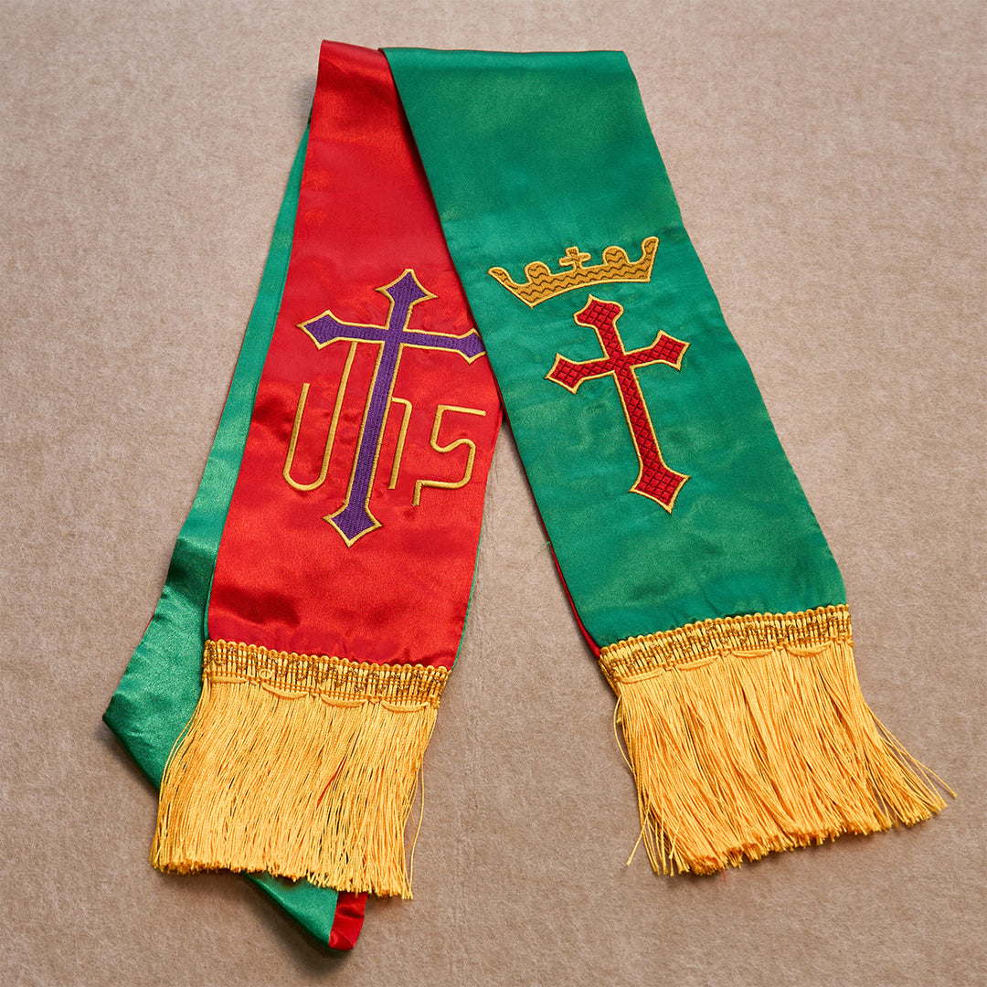 Christianartworkshop Grünes Kreuz-Kronen-Segensset mit goldenem Kruzifix und Schriftzug: Lebe in Hoffnung - image 5