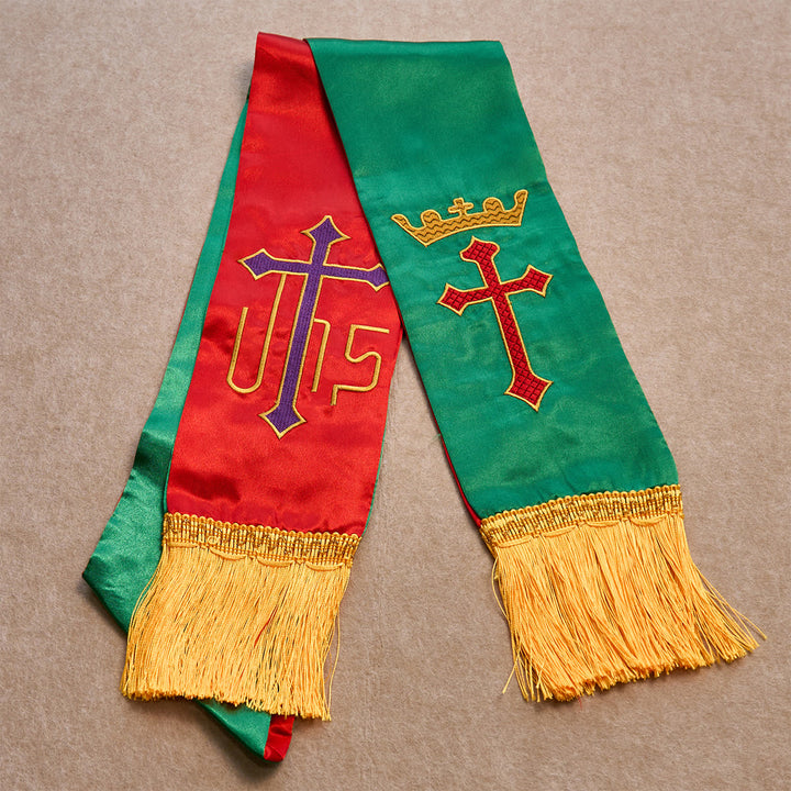 Christianartworkshop Grünes Kreuz-Kronen-Segensset mit goldenem Kruzifix und Schriftzug: Lebe in Hoffnung - image 5