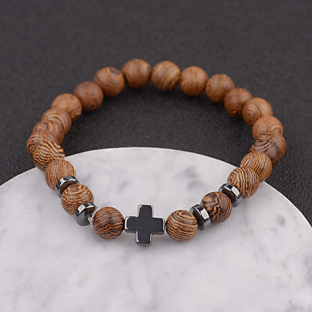 Christianartworkshop Kreuz-Armband aus Holzperlen - image 6