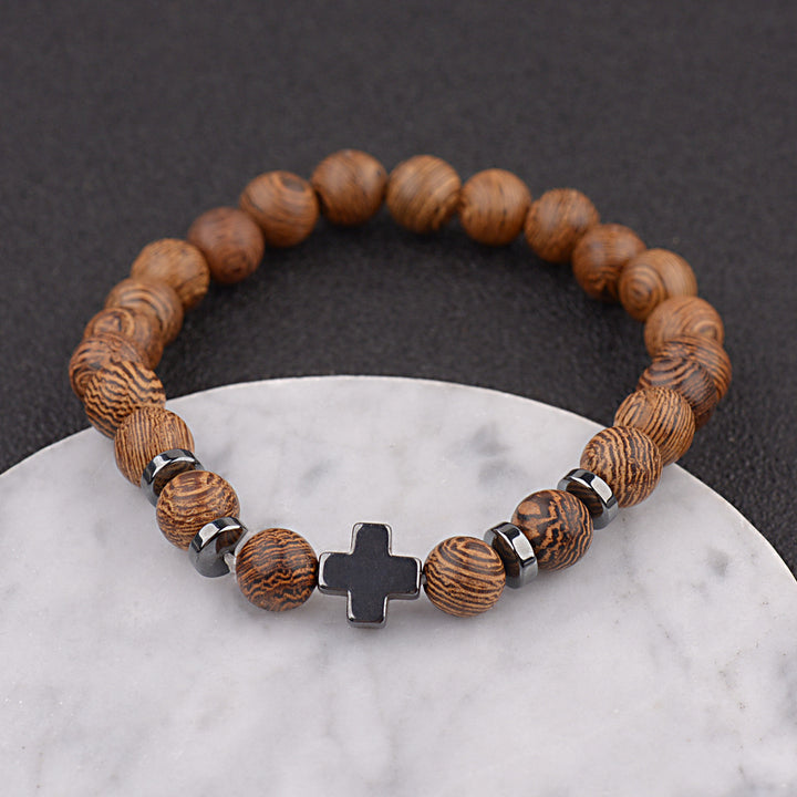 Christianartworkshop Kreuz-Armband aus Holzperlen - image 6