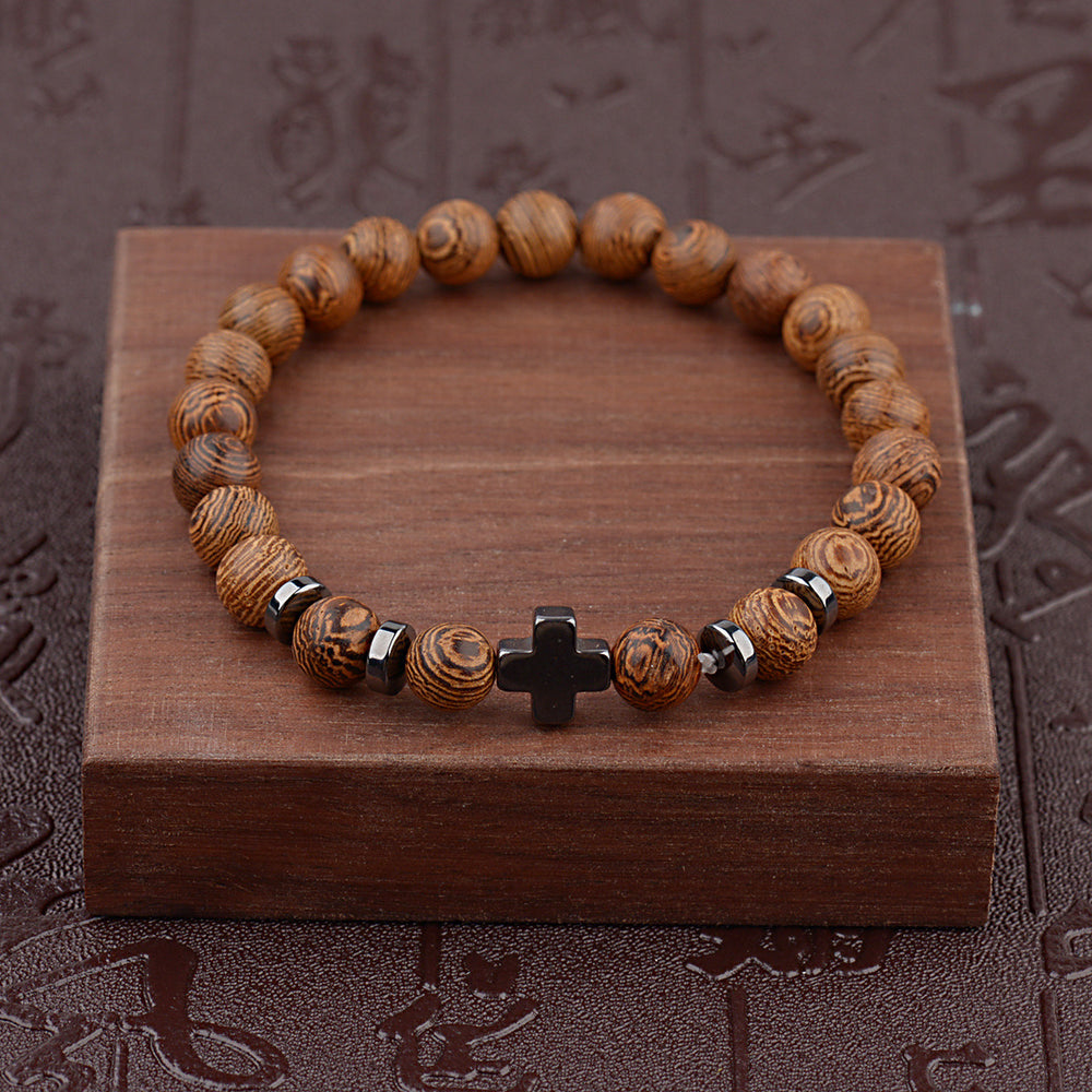 Christianartworkshop Kreuz-Armband aus Holzperlen - image 2