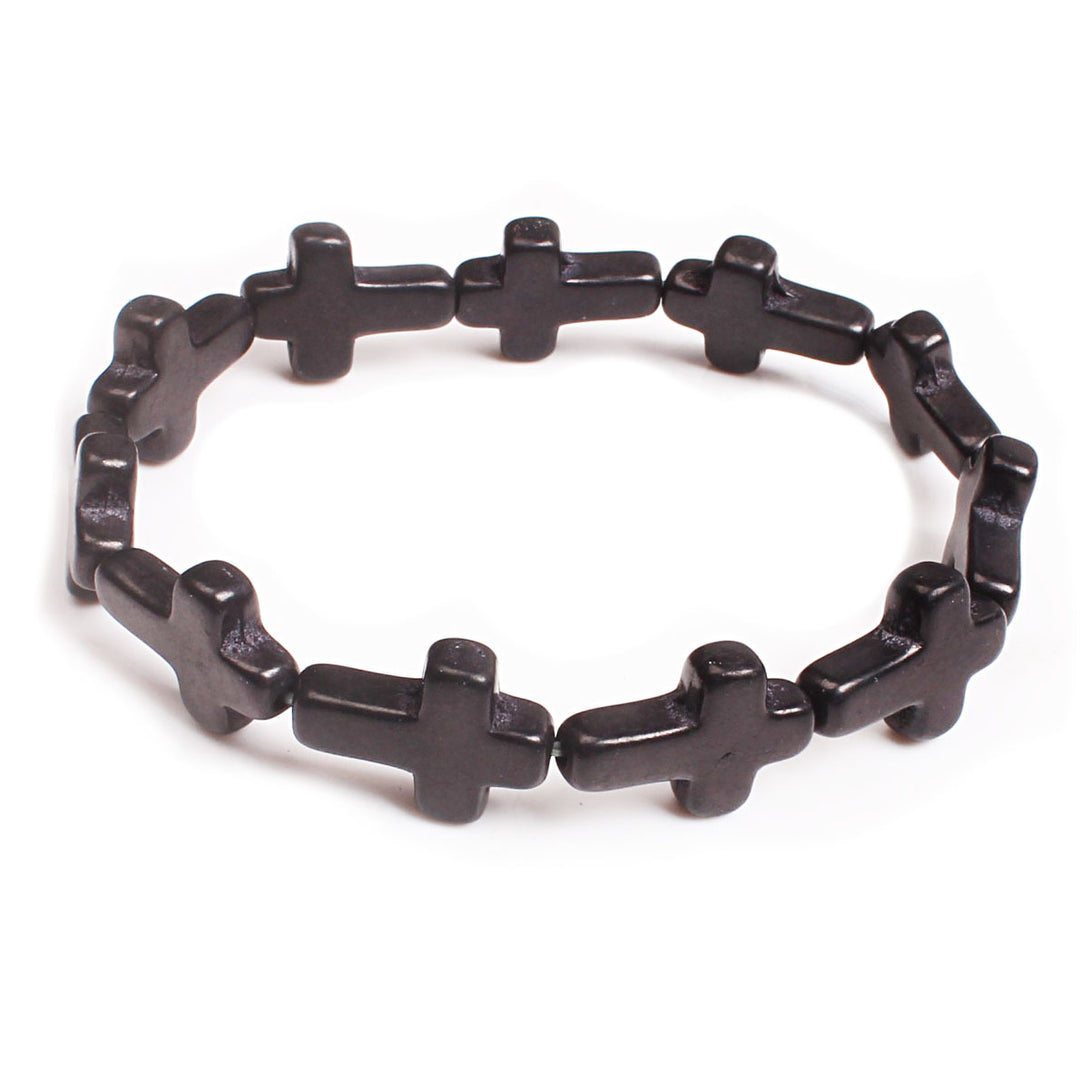 Christianartworkshop Böhmisches Kreuz, türkisfarbenes Perlenarmband - Schwarz - image 8