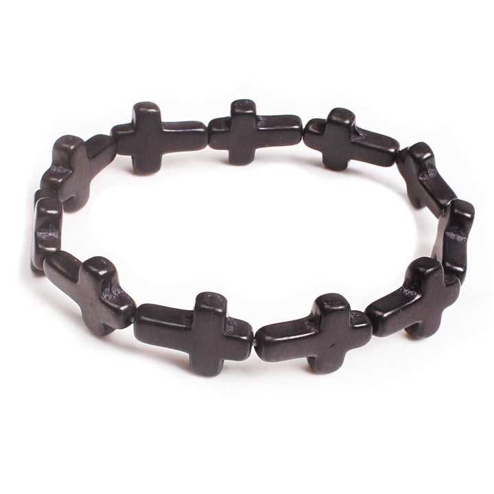 Christianartworkshop Böhmisches Kreuz, türkisfarbenes Perlenarmband - Schwarz - image 8