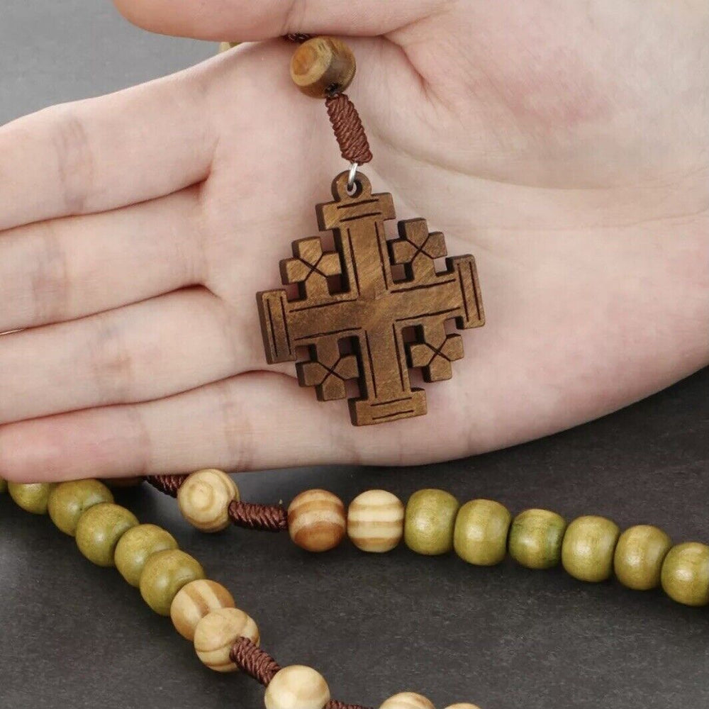 Rosenkranz und Kreuz aus Olivenholz - image 2