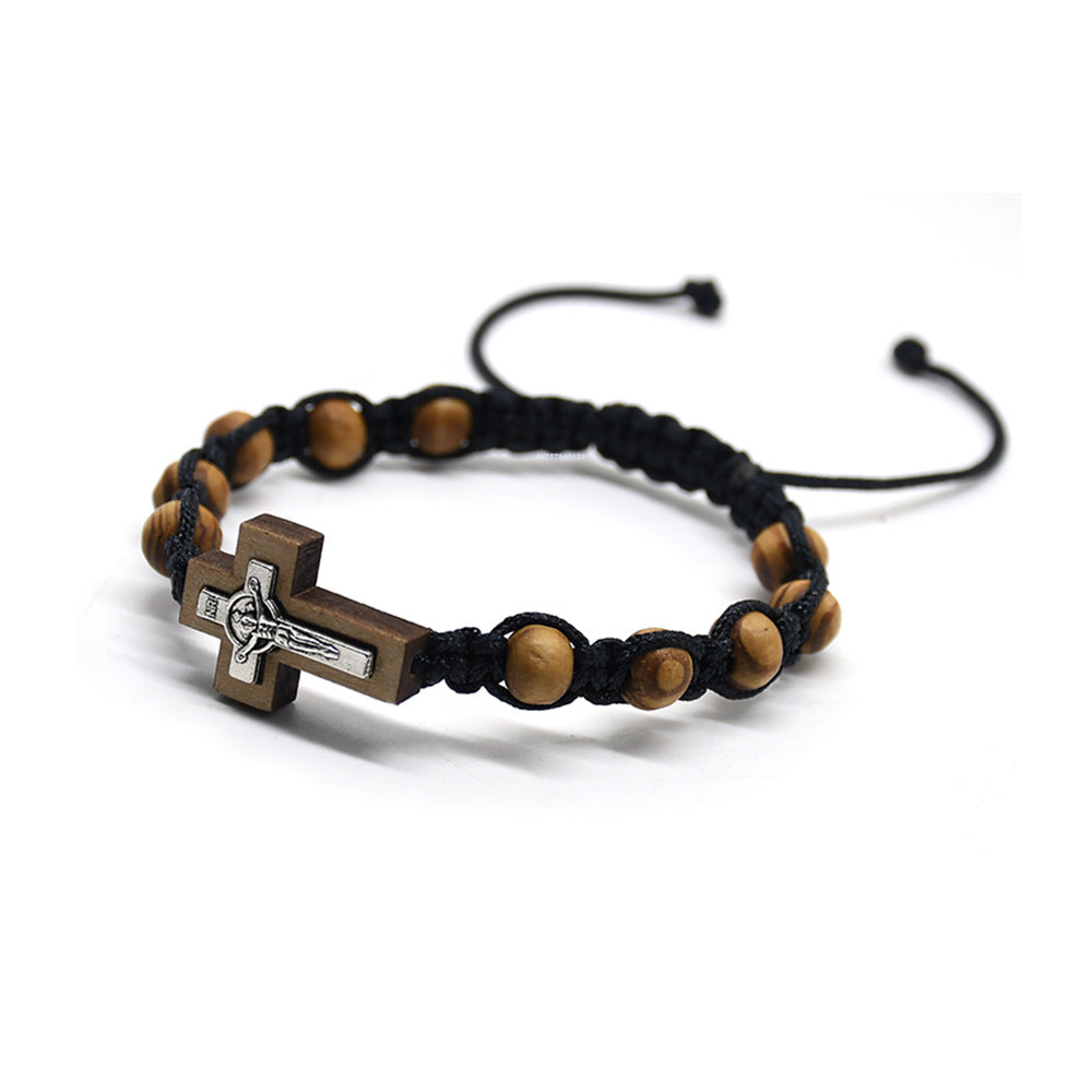 Christianartworkshop Kruzifix-Kiefernperlen-Rosenkranz-Armband - image 4