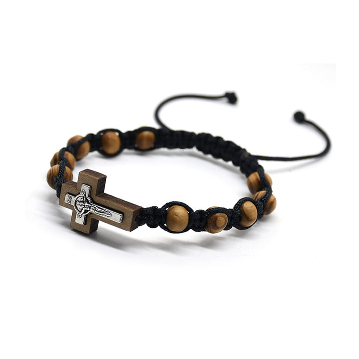 Christianartworkshop Kruzifix-Kiefernperlen-Rosenkranz-Armband - image 4