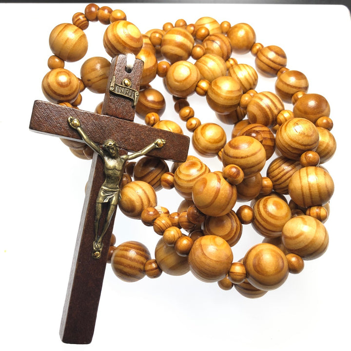 Handgefertigter Gebetsrosenkranz aus Olivenholz mit Kruzifix - image 5