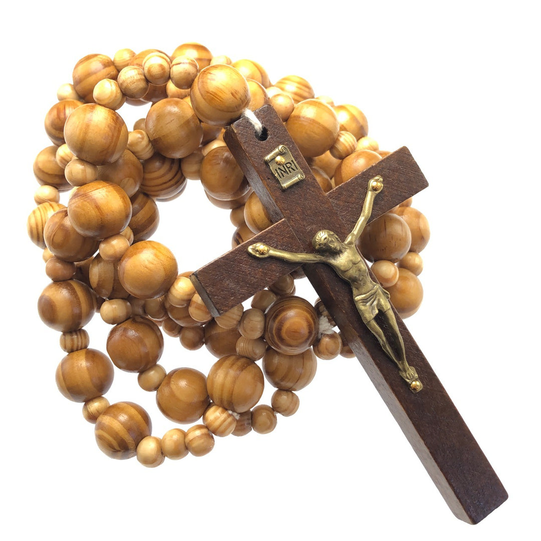 Handgefertigter Gebetsrosenkranz aus Olivenholz mit Kruzifix - image 4
