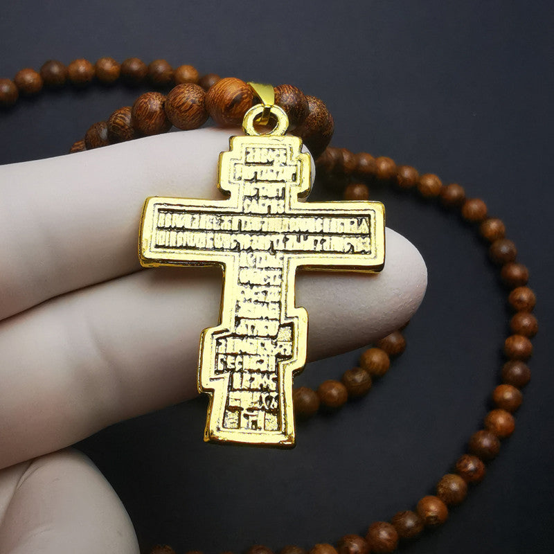 Christianartworkshop Rosenkranz mit Kreuzanhänger aus Olivenholzperlen - image 3
