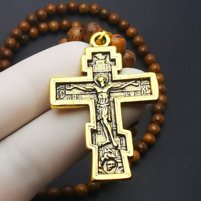 Christianartworkshop Rosenkranz mit Kreuzanhänger aus Olivenholzperlen - image 2
