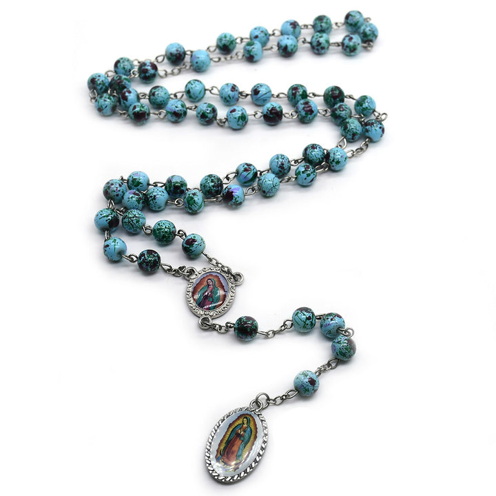 Rosenkranz aus blauen Glasperlen Unserer Lieben Frau von Guadalupe - image 5
