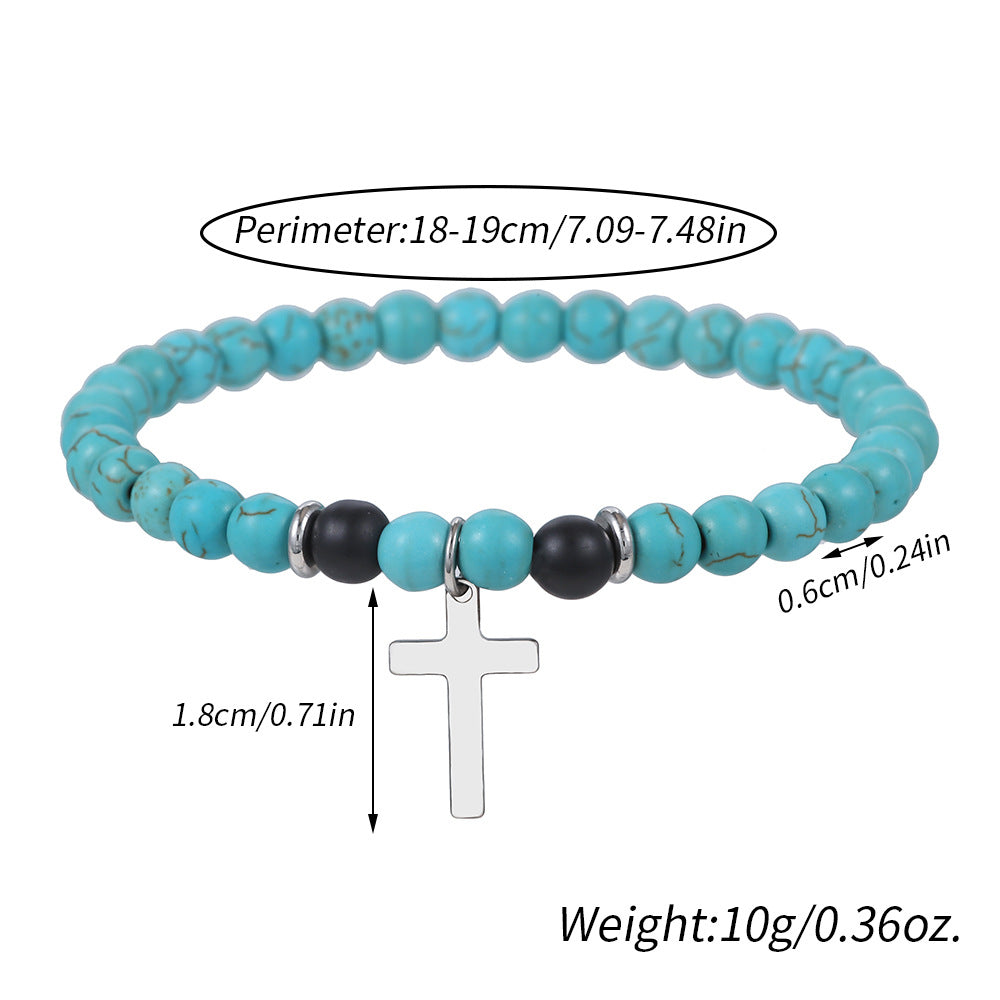 Christianartworkshop Türkisfarbenes Stretch-Armband „Blessing“ - image 4
