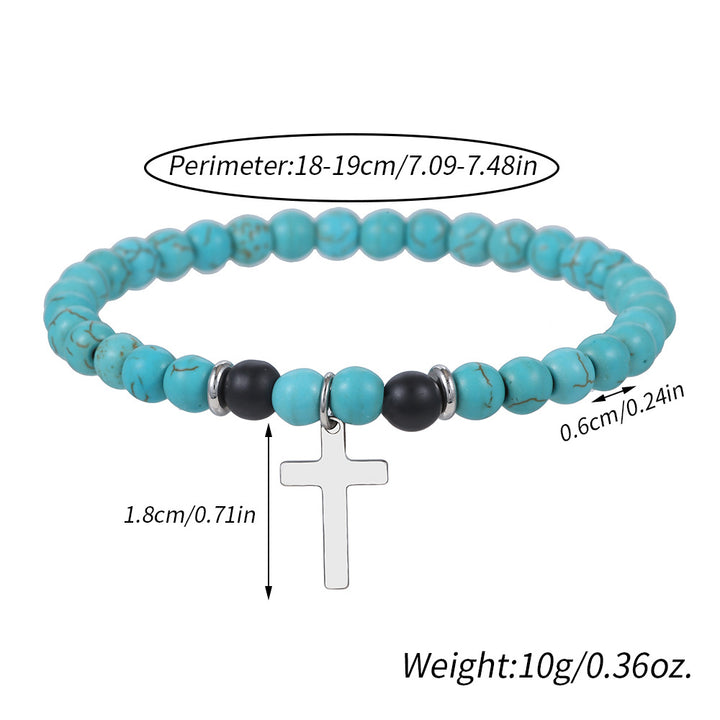 Christianartworkshop Türkisfarbenes Stretch-Armband „Blessing“ - image 4