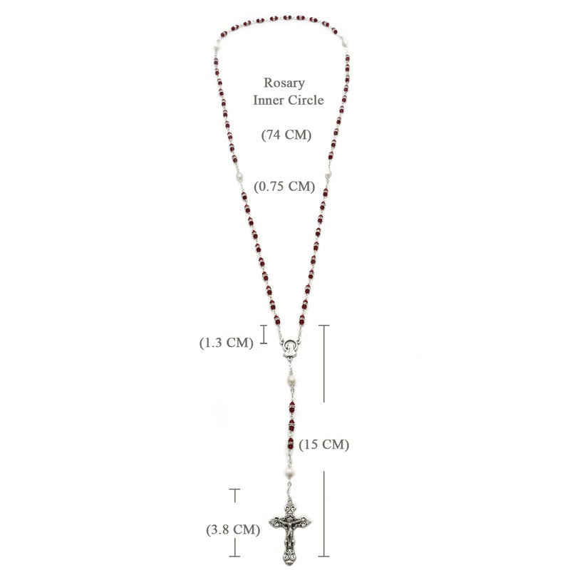 Christianartworkshop Gebetsrosenkranz aus Legierung und Kristall, einzelne Dekade
