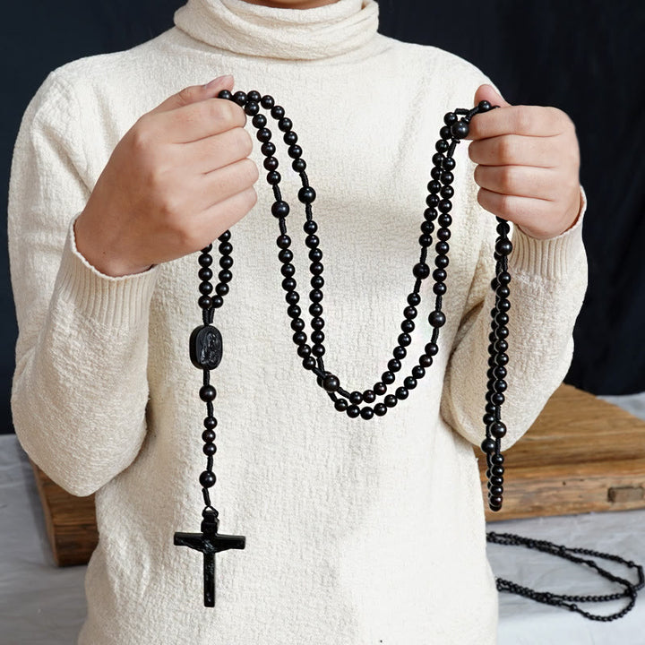 Christianartworkshop Olivenholzperlen Fünfzehn Jahrzehnte Gebetsrosenkranz der Seligen