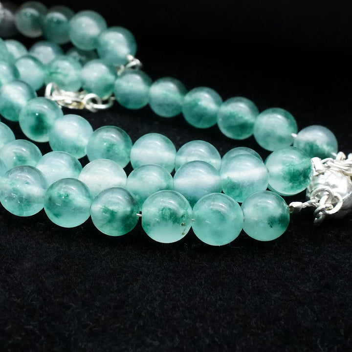 Christianartworkshop Aquagrüner Chalcedon-Kristall, Gebets- und Segensrosenkranz