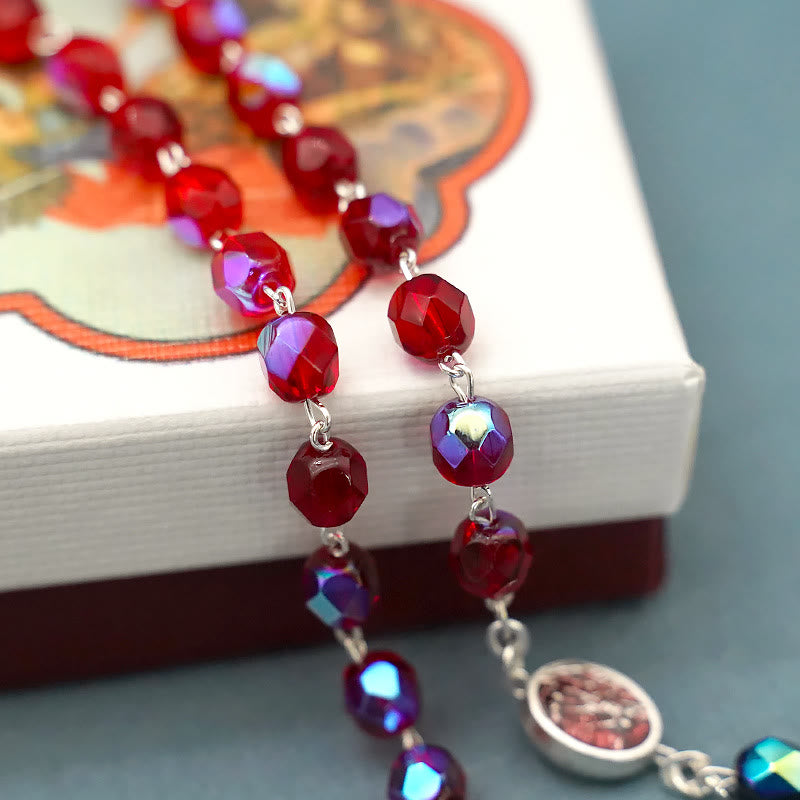 Christianartworkshop Rosenkranz mit Kristallsegen des Erzengels Michael
