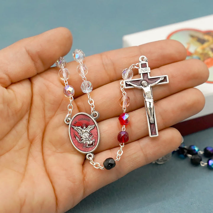 Christianartworkshop Rosenkranz mit Kristallsegen des Erzengels Michael