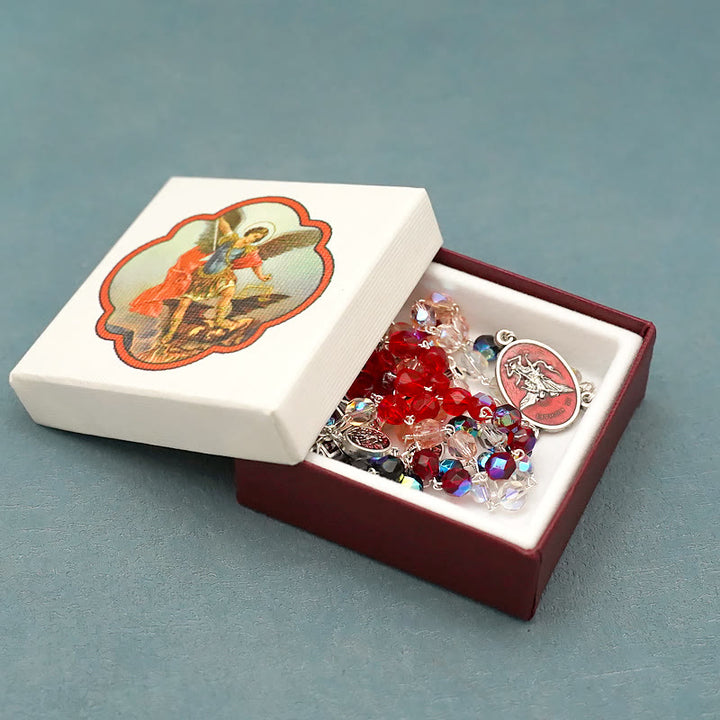 Christianartworkshop Rosenkranz mit Kristallsegen des Erzengels Michael