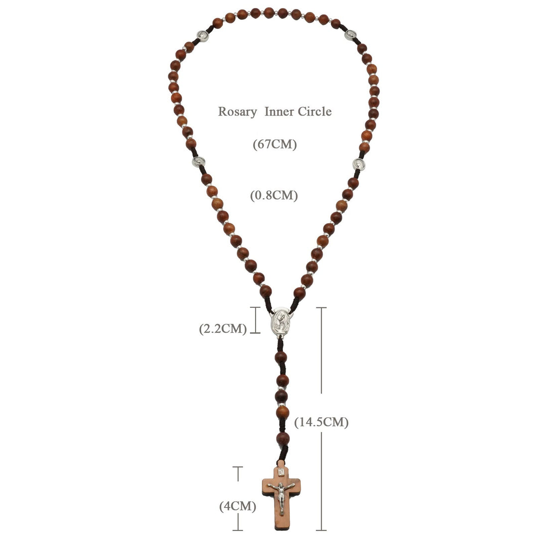 Christianartworkshop Evangelistic: Handgefertigter Rosenkranz der Heiligen Mutter aus Olivenholz - image 6