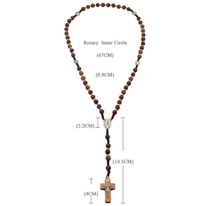 Christianartworkshop Evangelistic: Handgefertigter Rosenkranz der Heiligen Mutter aus Olivenholz - image 6