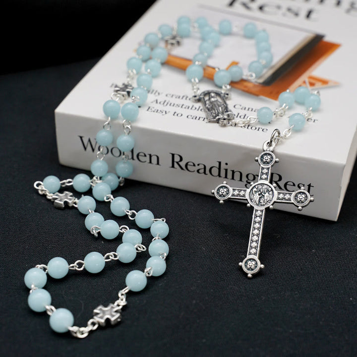 Christianartworkshop Leuchtperlen Christlicher Gebetsrosenkranz