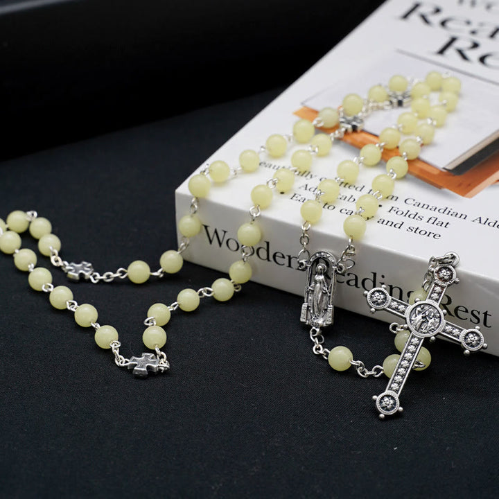 Christianartworkshop Leuchtperlen Christlicher Gebetsrosenkranz
