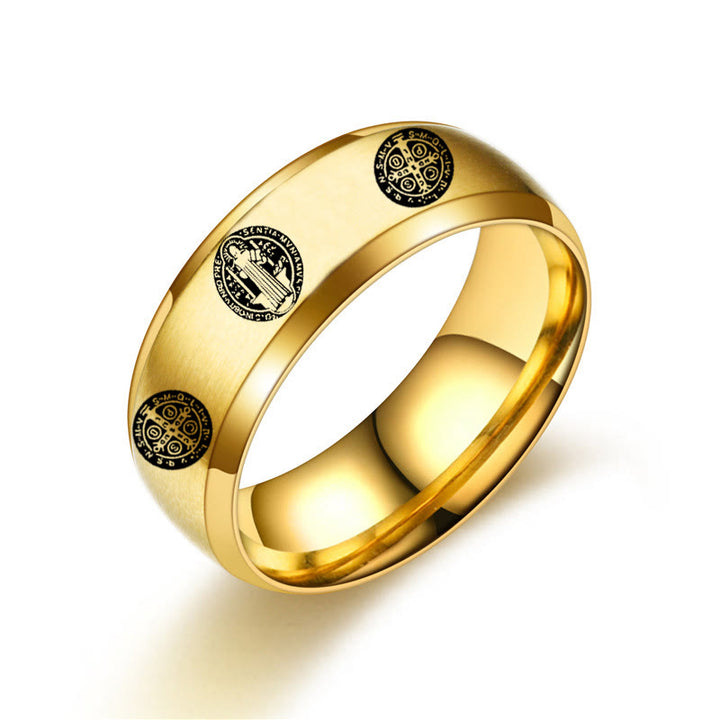 Christianartworkshop Religion St. Benedikt Titanring - US12 - Golden - image 5