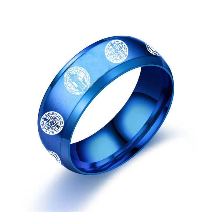 Christianartworkshop Religion St. Benedikt Titanring - US12 - Blau - image 6