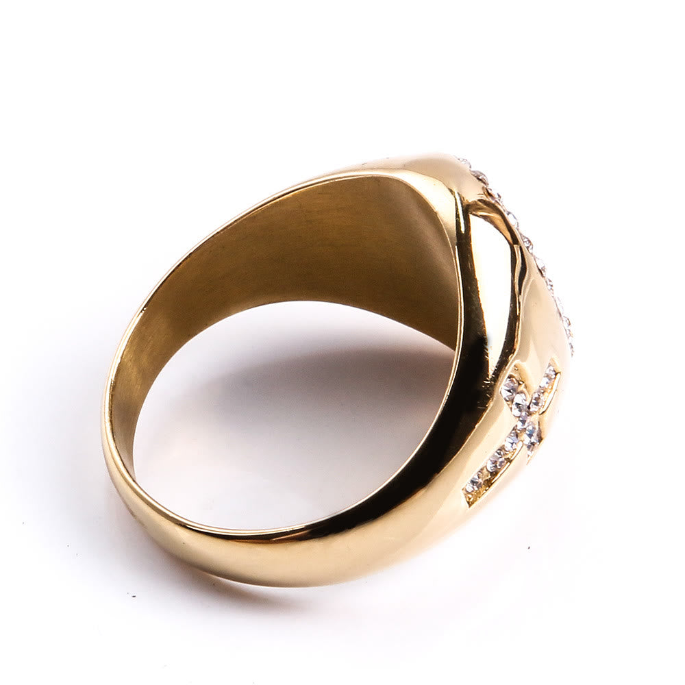 Christianartworkshop Ring aus Edelstahl mit der Jungfrau Maria und dem Kreuzzeichen, katholische Ringe für religiösen Schmuck - image 5