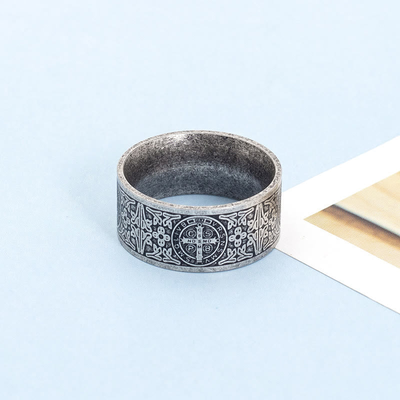 Christianartworkshop Vintage St. Benedikt katholischer Ring - US13 - image 1