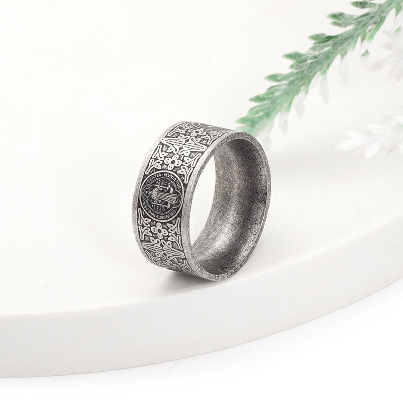 Christianartworkshop Vintage St. Benedikt katholischer Ring - image 1