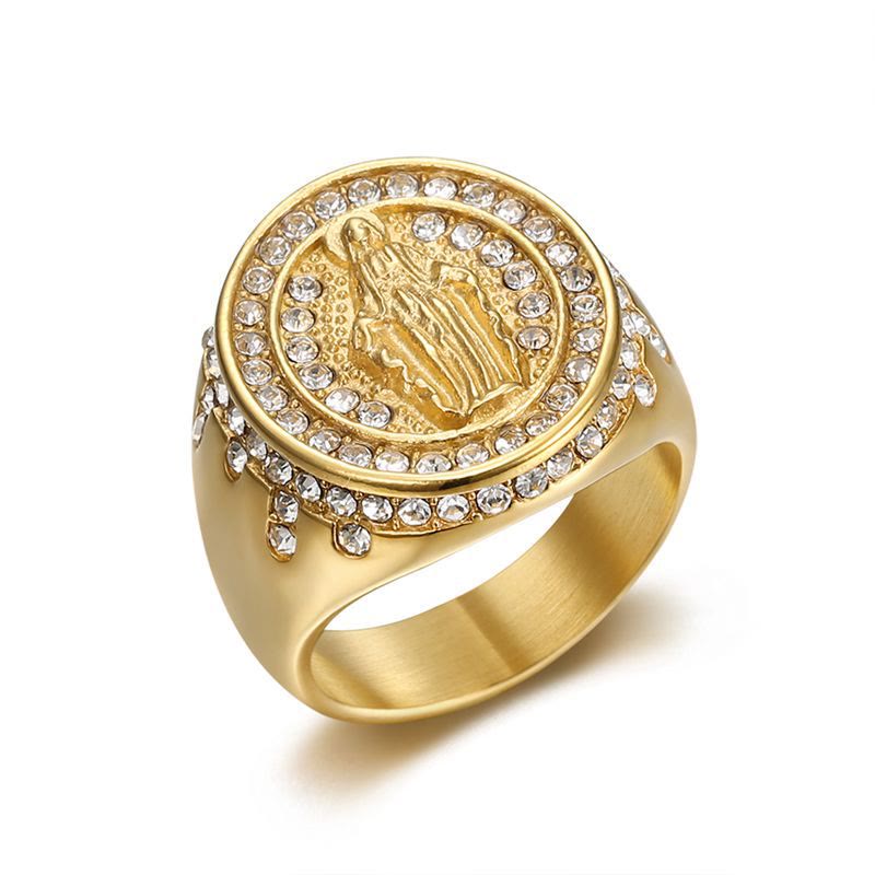 Christianartworkshop Ring aus Edelstahl, katholischer Ring der Jungfrau Maria - image 3