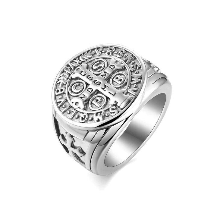 Christianartworkshop Titanring St. Benedikt der Beschützer