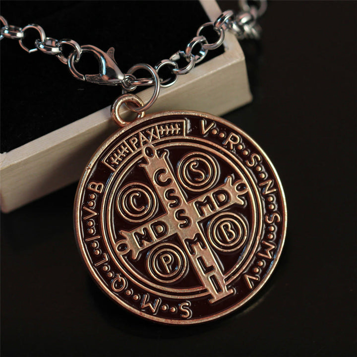 Christianartworkshop Doppelseitige St.-Benedikt-Medaillenkette (4 Farben) - Bronze - image 1