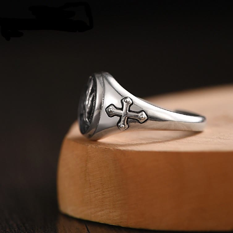 Verstellbarer Ring „Betende Hände“ von Christianartworkshop - image 2