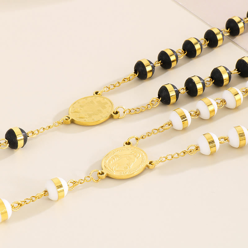 Rosenkranz aus Edelstahl/Kristallperlen mit Kruzifix - image 7