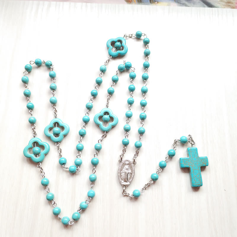 Türkisfarbener Kreuz-Segensrosenkranz - image 7