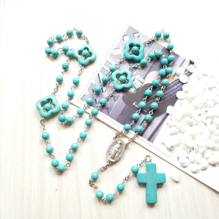 Türkisfarbener Kreuz-Segensrosenkranz - image 6