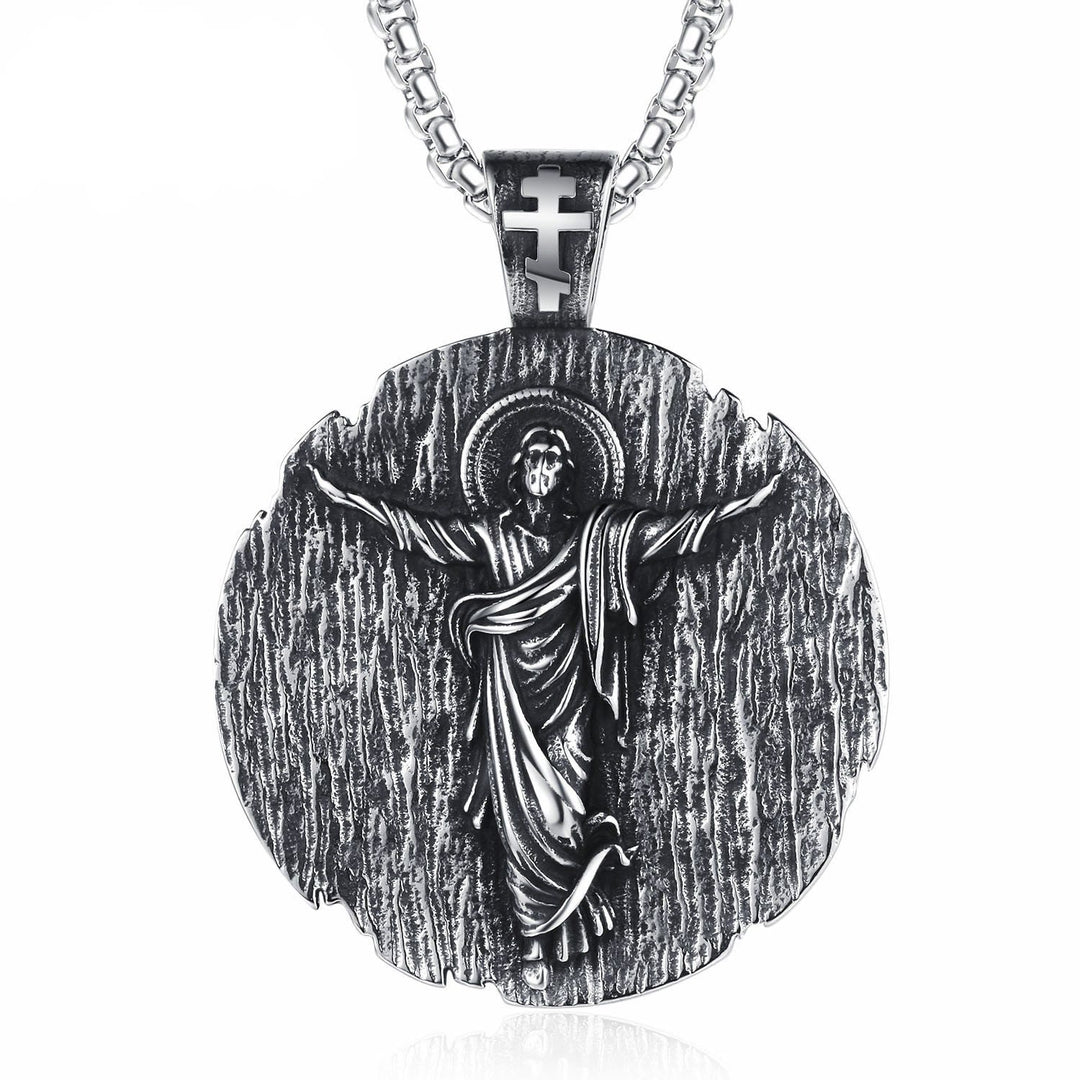 Christianartworkshop Halskette mit Heiligem Jesus, hochwertige Titan-Halskette - Heiliger Jesus - image 1