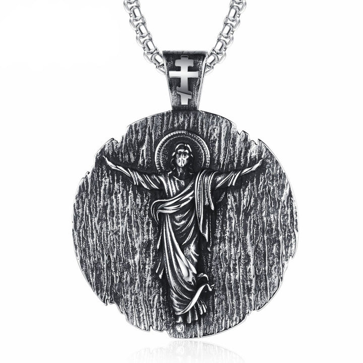 Christianartworkshop Halskette mit Heiligem Jesus, hochwertige Titan-Halskette - Heiliger Jesus - image 1