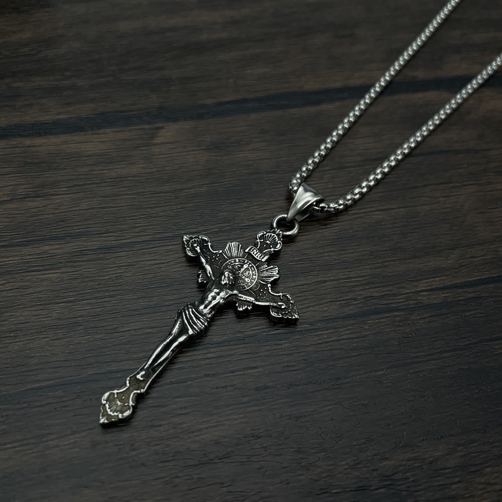 St. Benedikt Symbol Kruzifix Halskette - image 8