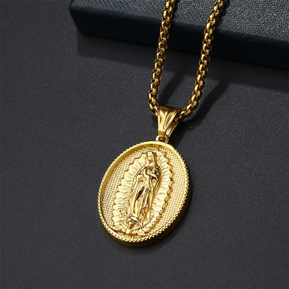 Christianartworkshop Halskette „Unsere Liebe Frau von Guadalupe, Jungfrau Maria“ - Golden - image 8