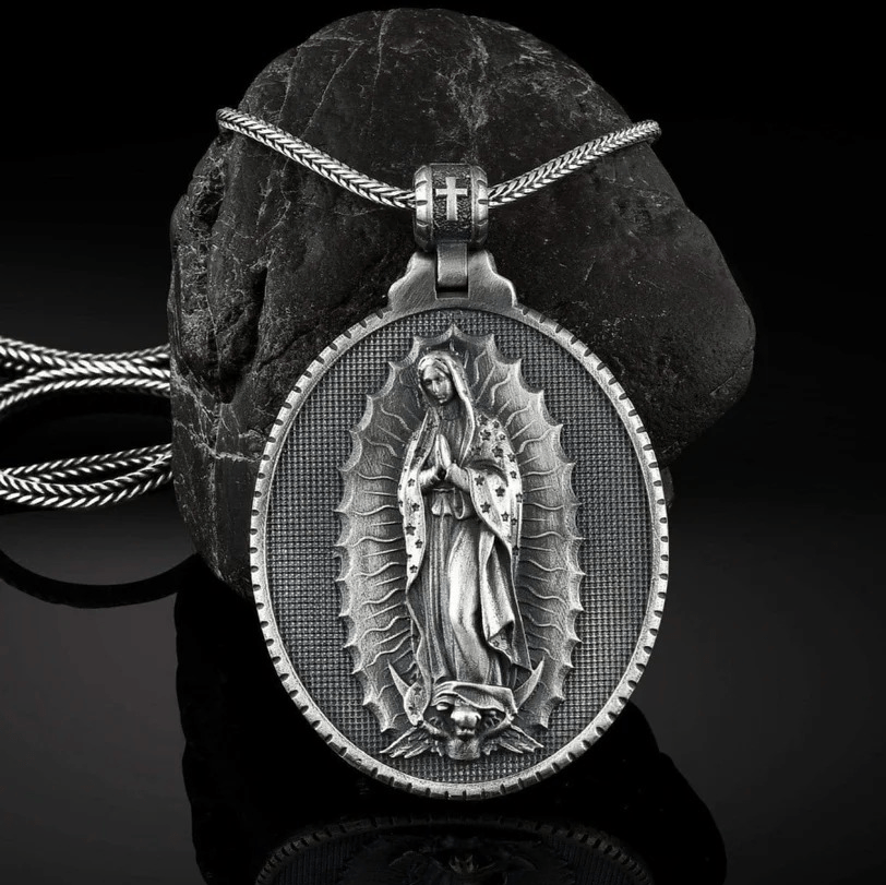 Christianartworkshop Halskette „Unsere Liebe Frau von Guadalupe, Jungfrau Maria“ - Silber - image 0