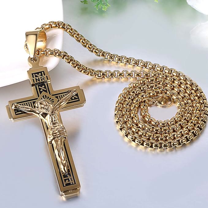 Christianartworkshop Gefertigte Jesus-Kruzifix-Titan-Halskette - image 6