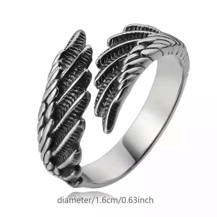 Christianartworkshop Verstellbarer Ring mit Engelsflügeln - image 7